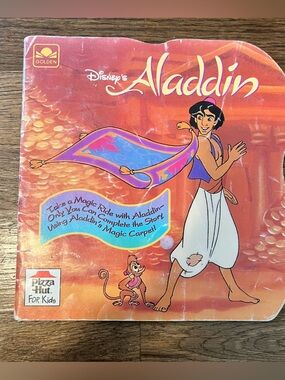 Disney's Aladdin Book Western Publishing Company 1992 Pizza Hut
